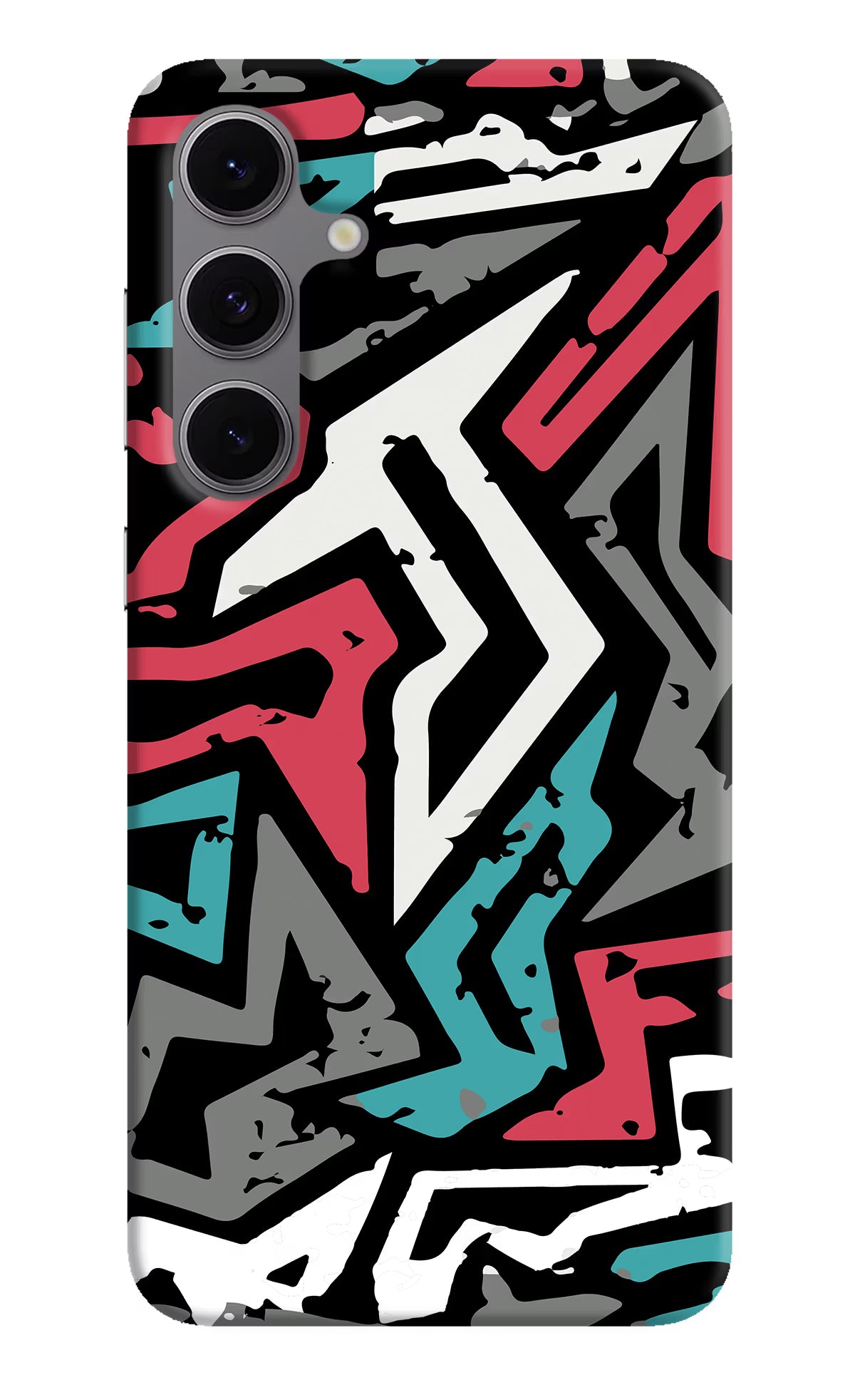 Geometric Graffiti Samsung S24 FE 5G Hard Case Back Cover by Casekaro