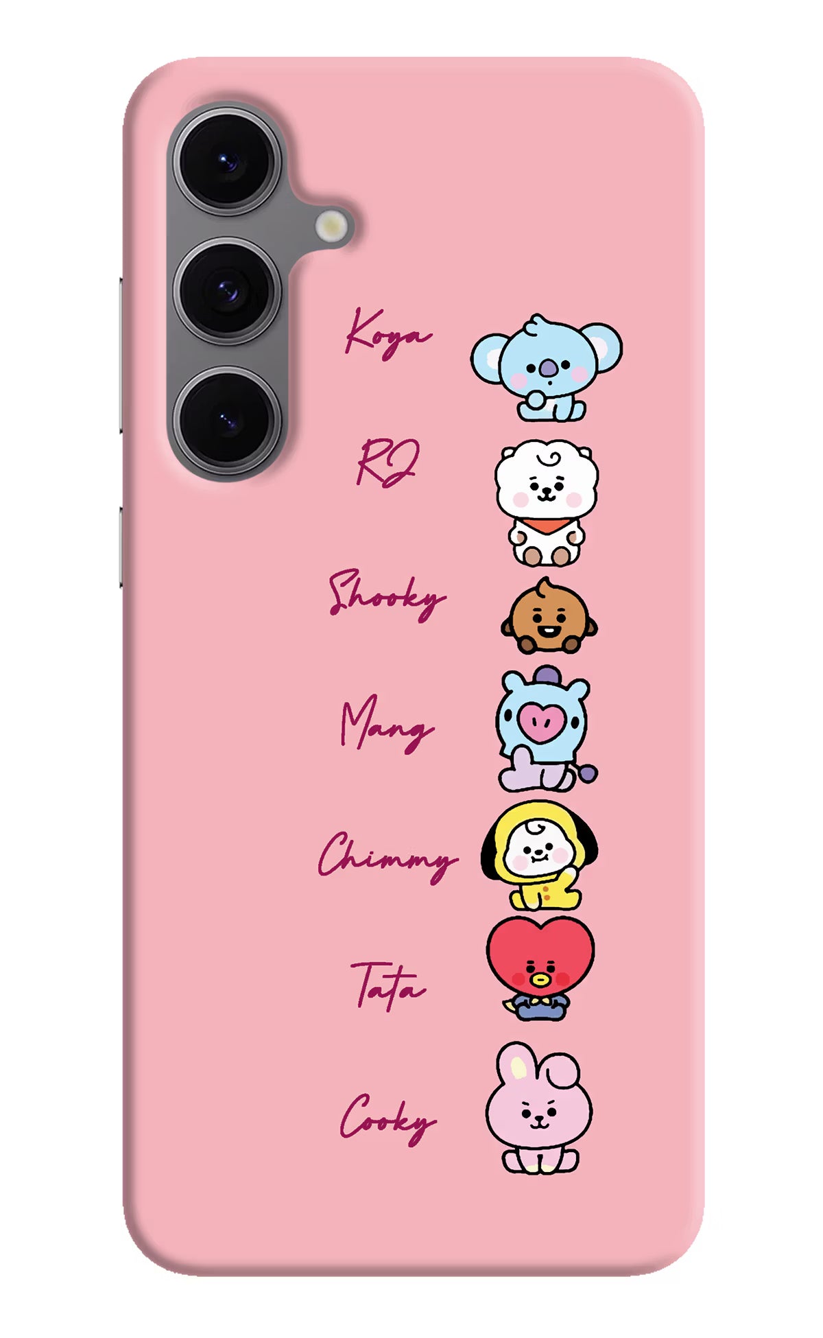 BTS names Samsung S24 FE 5G Hard Case Back Cover by Casekaro