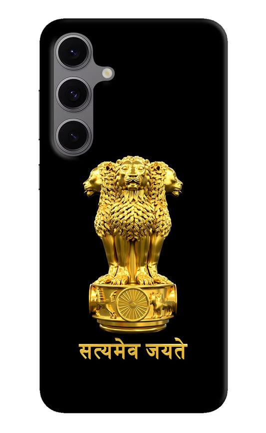 Satyamev Jayate Golden Samsung S24 FE 5G Hard Case Back Cover by Casekaro