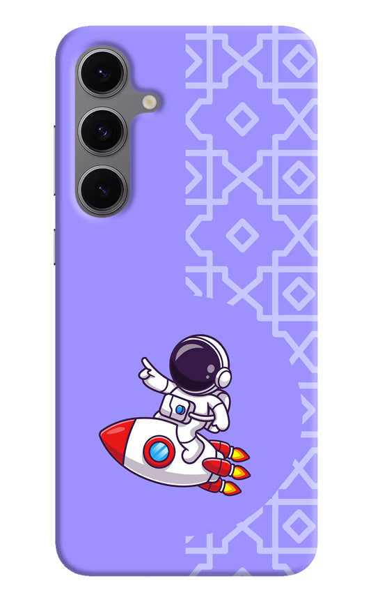 Cute Astronaut Samsung S24 FE 5G Hard Case Back Cover by Casekaro