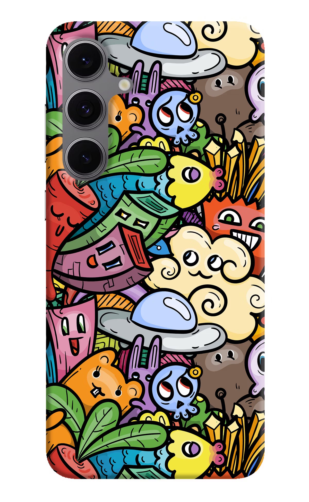 Veggie Doodle Samsung S24 FE 5G Hard Case Back Cover by Casekaro