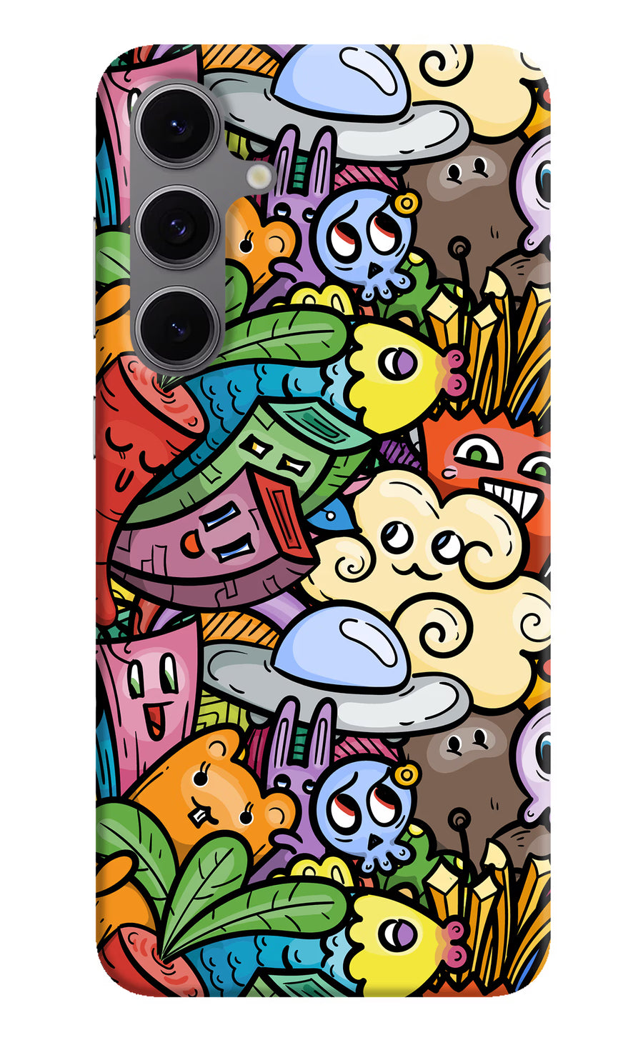 Veggie Doodle Samsung S24 FE 5G Back Cover, Hard case