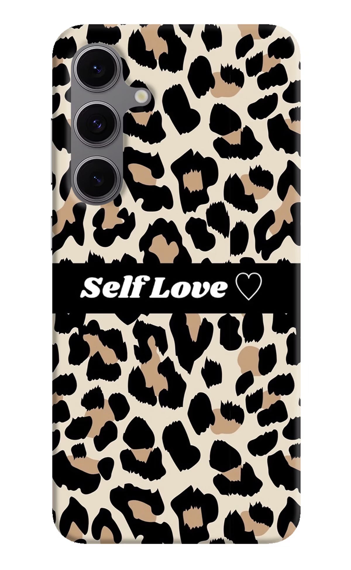 Leopard Print Self Love Samsung S24 FE 5G Hard Case Back Cover by Casekaro
