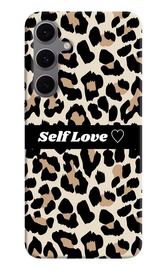 Leopard Print Self Love Samsung S24 FE 5G Hard Case Back Cover by Casekaro