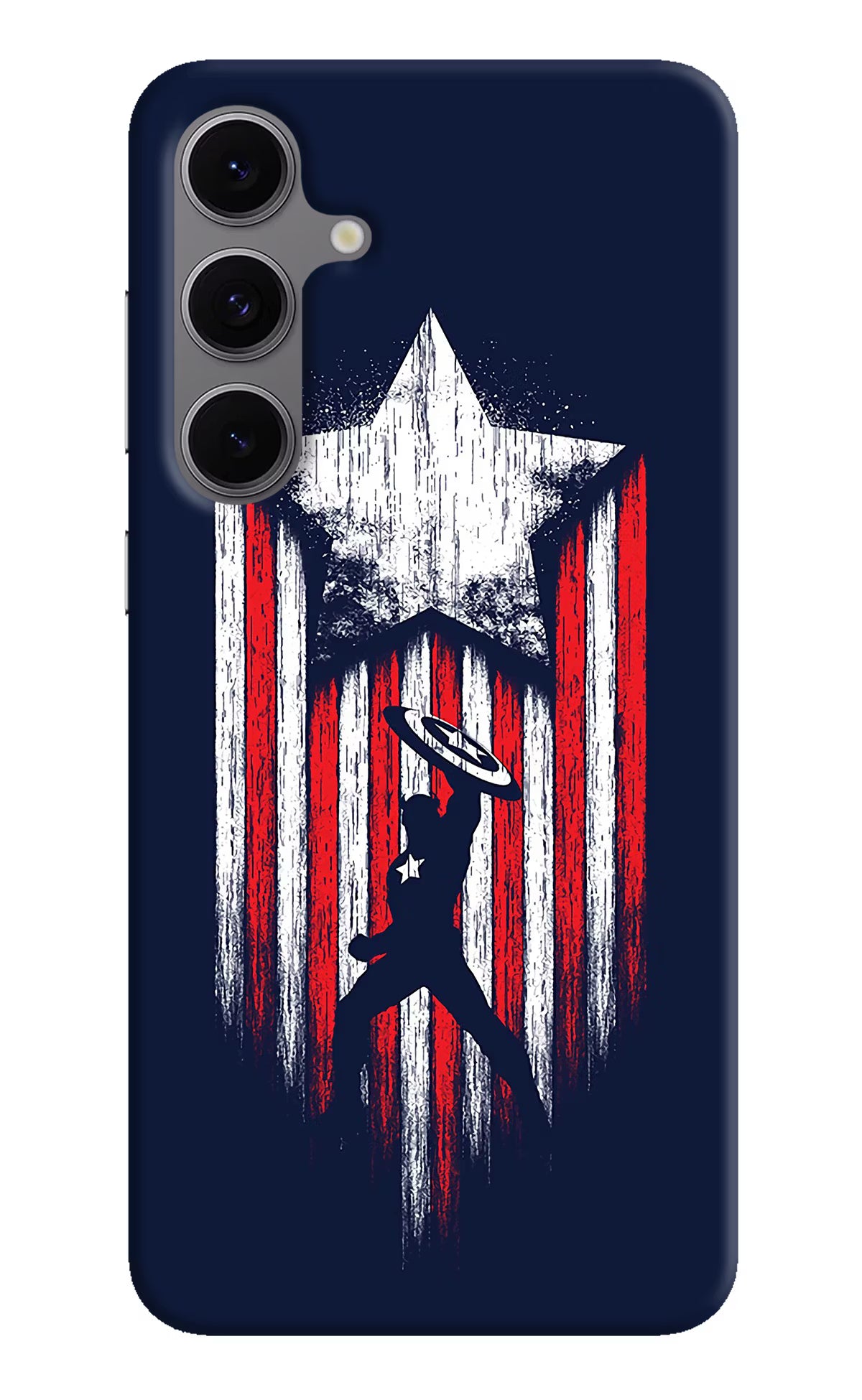 Captain America Marvel Art Samsung S24 FE 5G Hard Case Back Cover by Casekaro