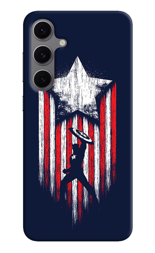 Captain America Marvel Art Samsung S24 FE 5G Hard Case Back Cover by Casekaro