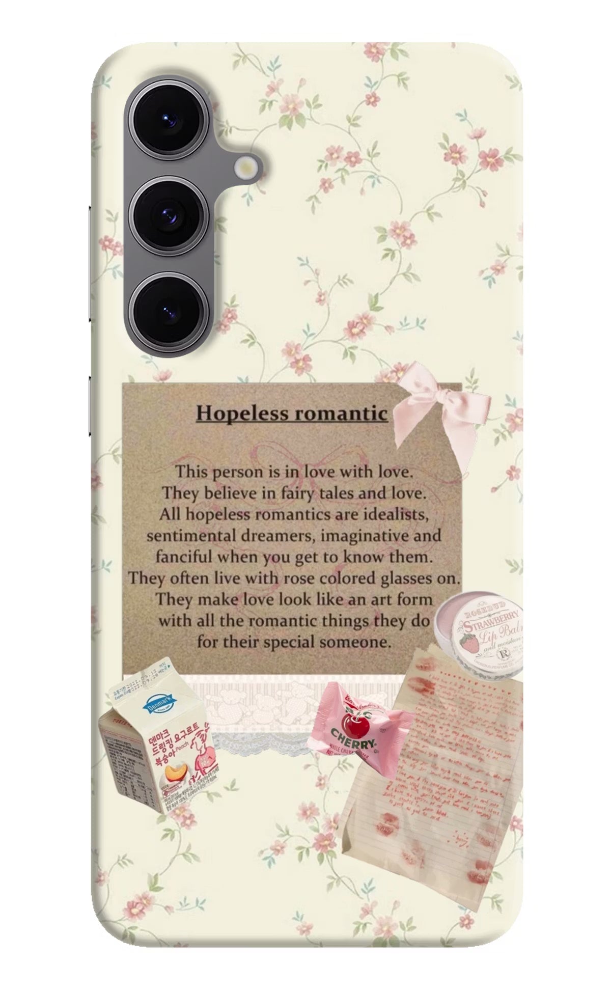 Hopeless Romantic Samsung S24 FE 5G Hard Case Back Cover by Casekaro