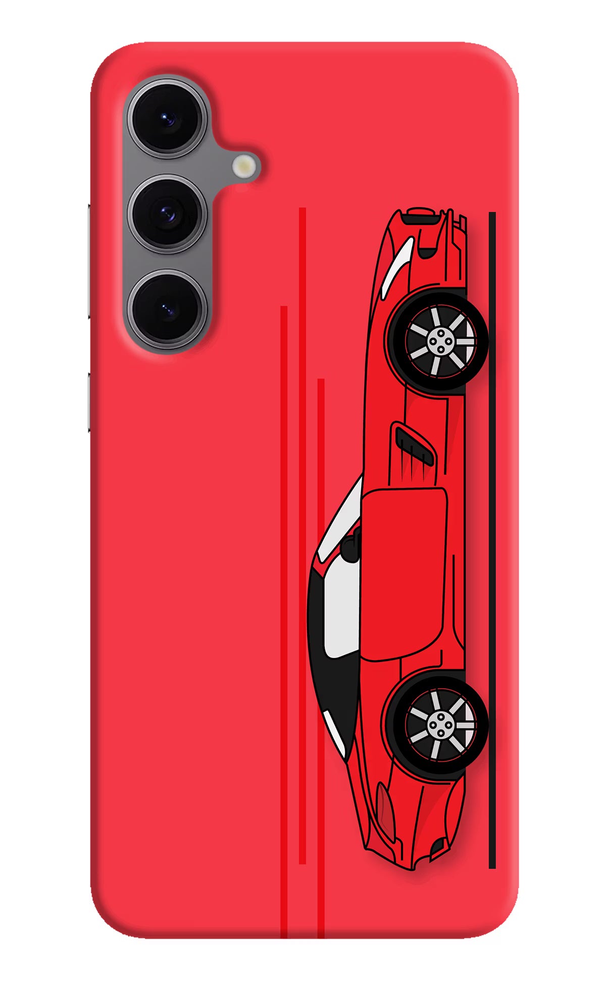 Red Velocity Samsung S24 FE 5G Hard Case Back Cover by Casekaro