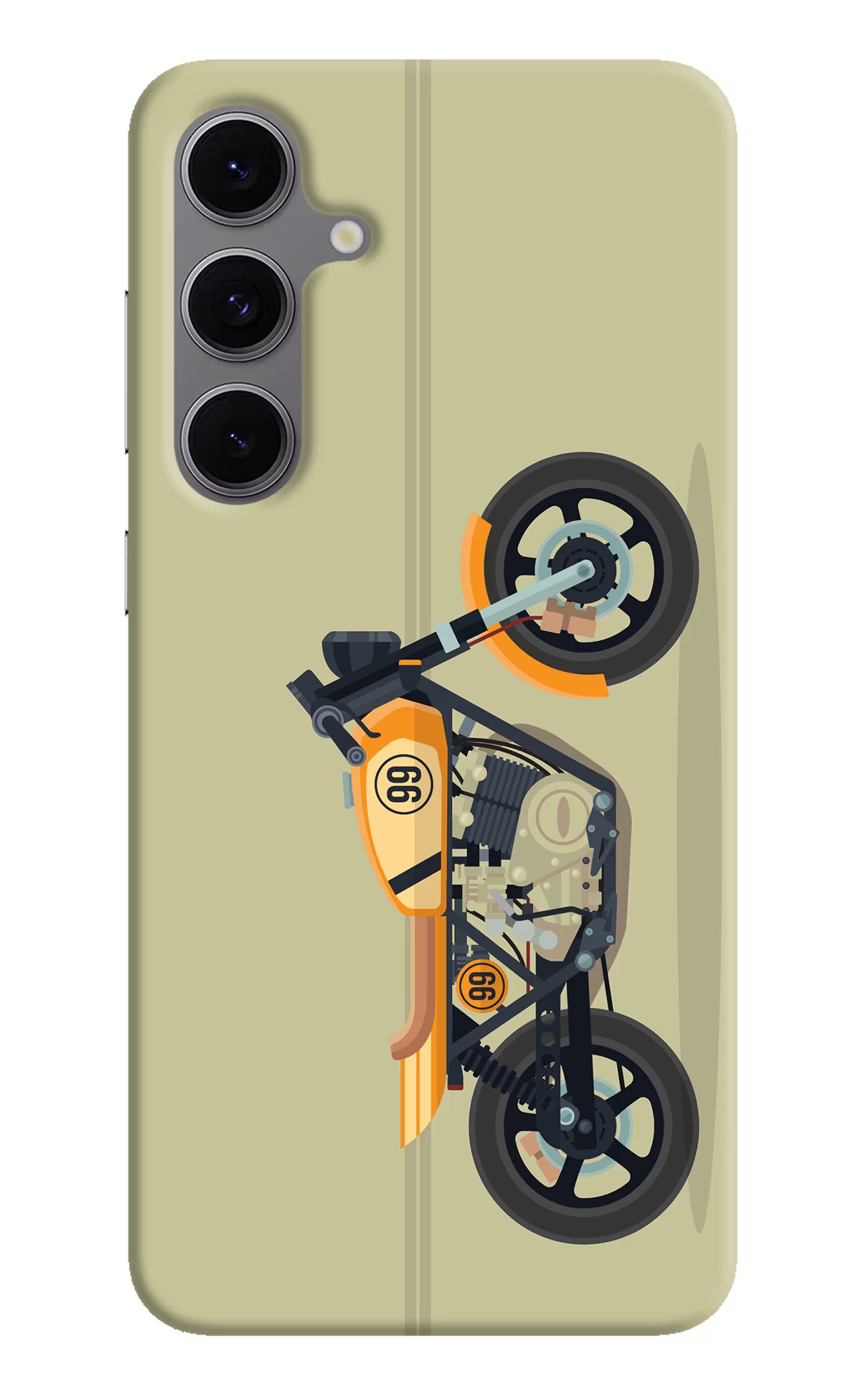 Vertical Speedster Samsung S24 FE 5G Hard Case Back Cover by Casekaro