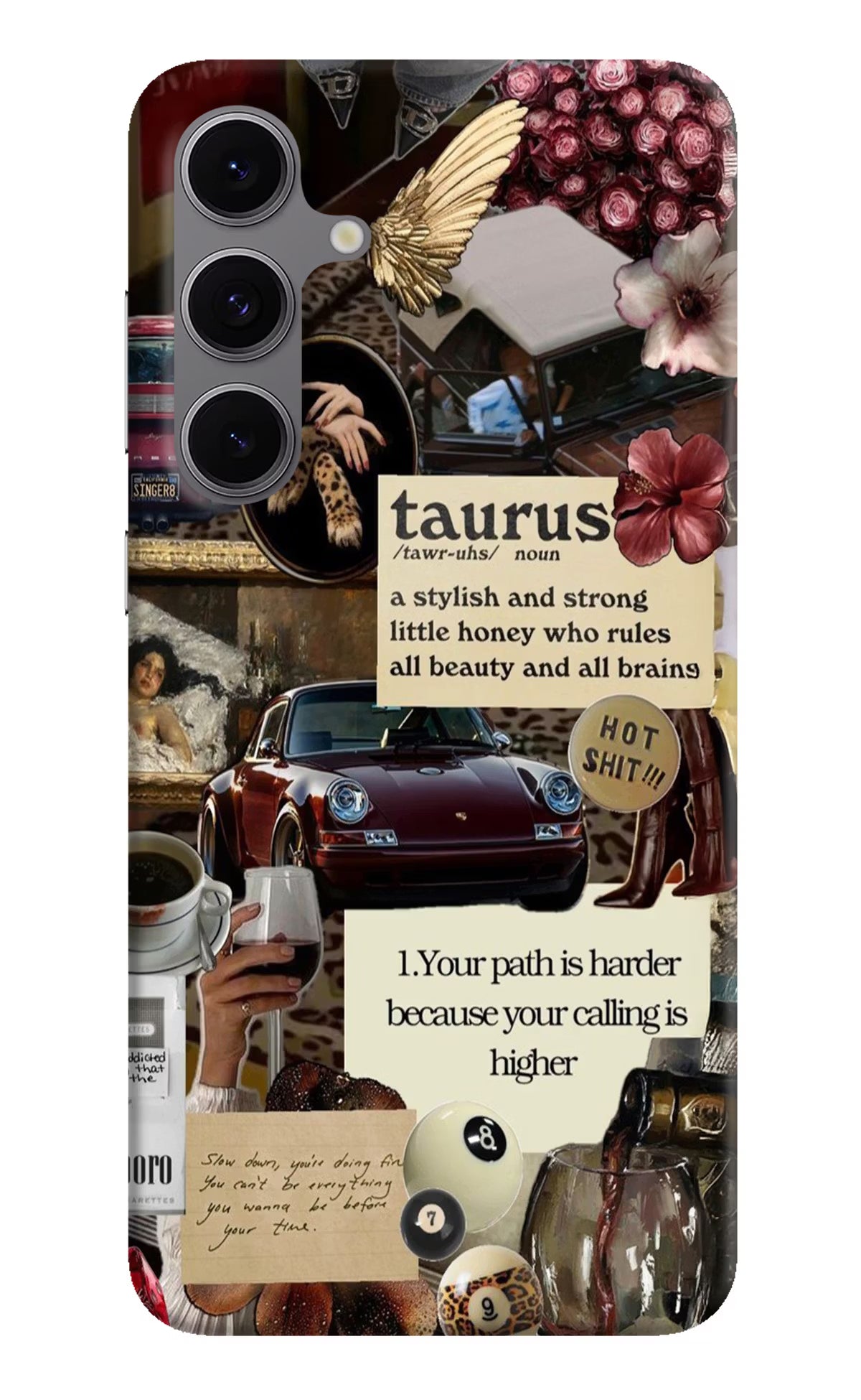 Taurus Zodiac Samsung S24 FE 5G Hard Case Back Cover by Casekaro