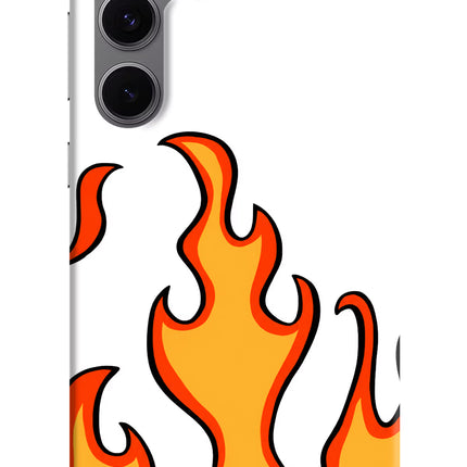 Fired Up – White Samsung S24 FE 5G Hard Case Back Cover by Casekaro