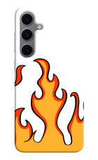 Fired Up – White Samsung S24 FE 5G Hard Case Back Cover by Casekaro