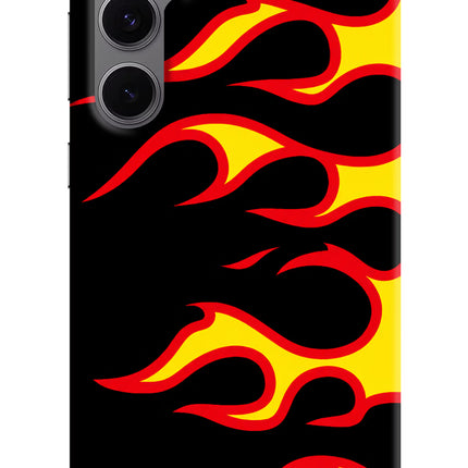 Side Sweep Flames Samsung S24 FE 5G Hard Case Back Cover by Casekaro