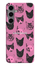 Pink Cats Samsung S24 FE 5G Hard Case Back Cover by Casekaro