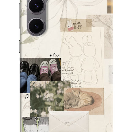 Soft Aesthetic Samsung S24 FE 5G Hard Case Back Cover by Casekaro