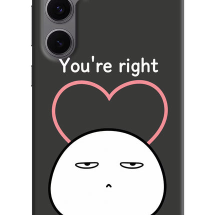 You're Right Samsung S24 FE 5G Hard Case Back Cover by Casekaro