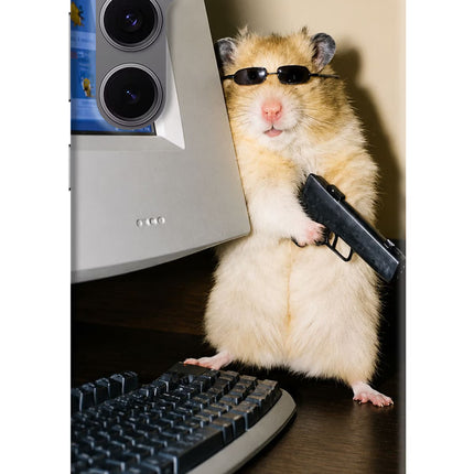 Hacker Hamster Samsung S24 FE 5G Hard Case Back Cover by Casekaro