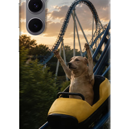 Rollercoaster Dog Samsung S24 FE 5G Hard Case Back Cover by Casekaro