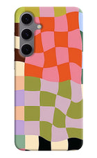 Wavy Grid Samsung S24 FE 5G Hard Case Back Cover by Casekaro