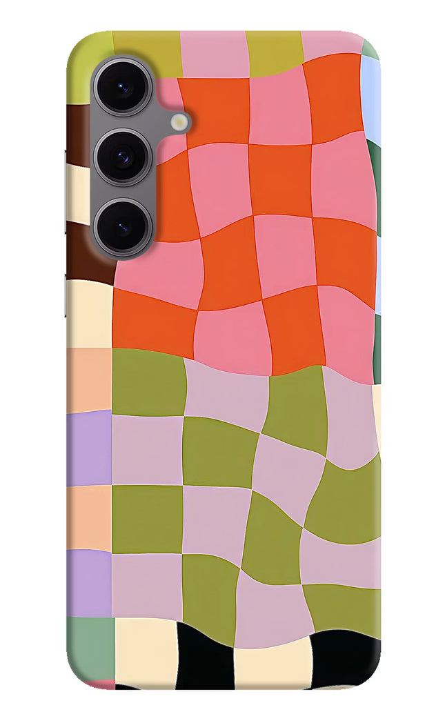 Wavy Grid Samsung S24 FE 5G Hard Case Back Cover by Casekaro