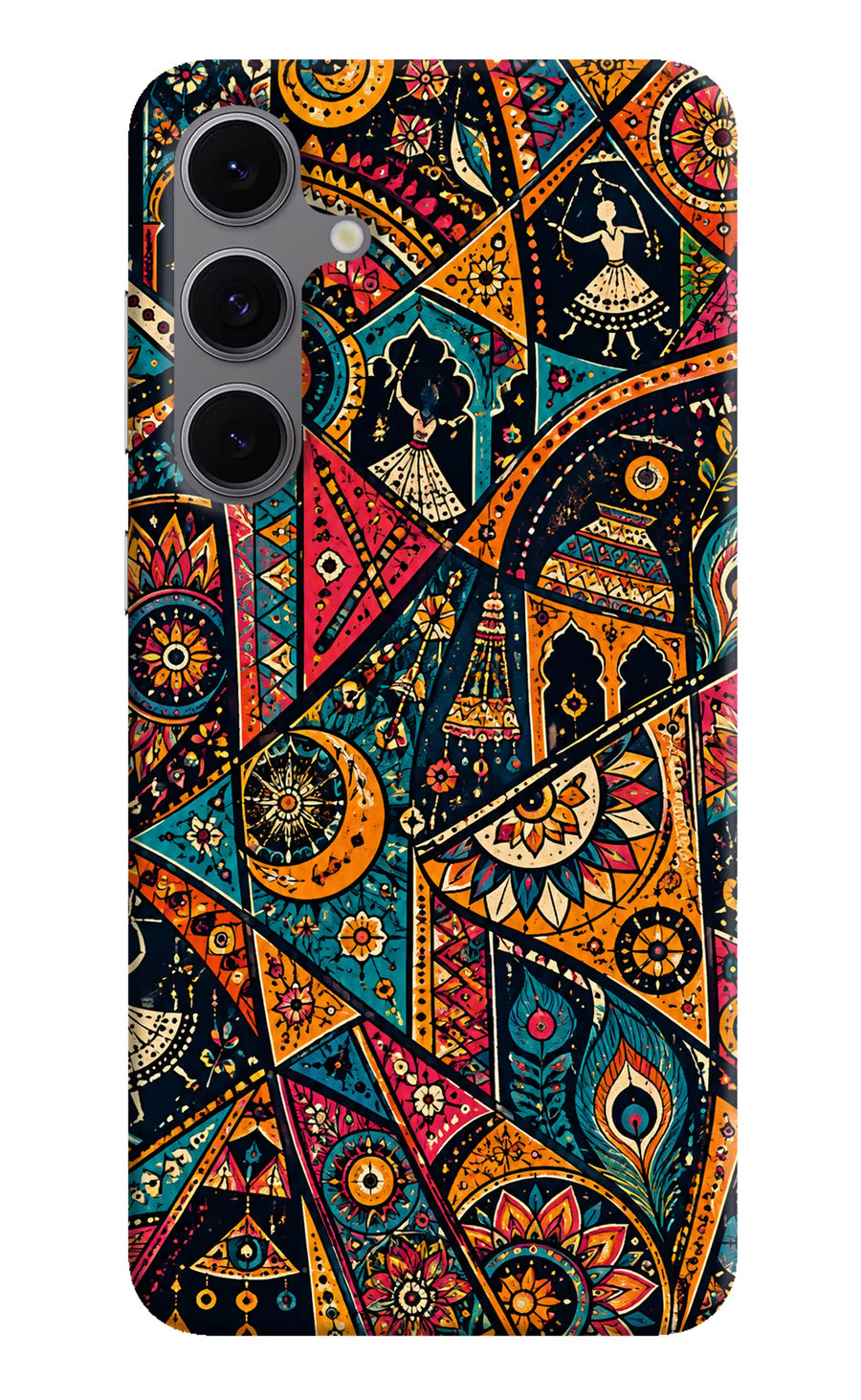 Folk Print Samsung S24 FE 5G Back Cover, Hard case