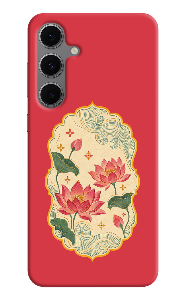 Pink Lotus Samsung S24 FE 5G Hard Case Back Cover by Casekaro