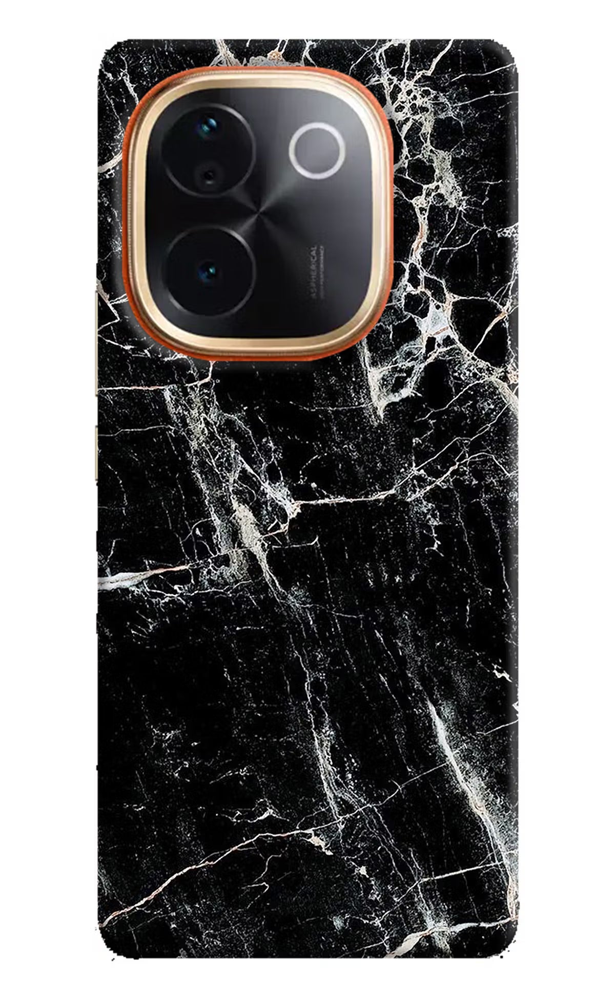 Black Marble Texture Vivo T3 Pro 5G Hard Case Back Cover by Casekaro