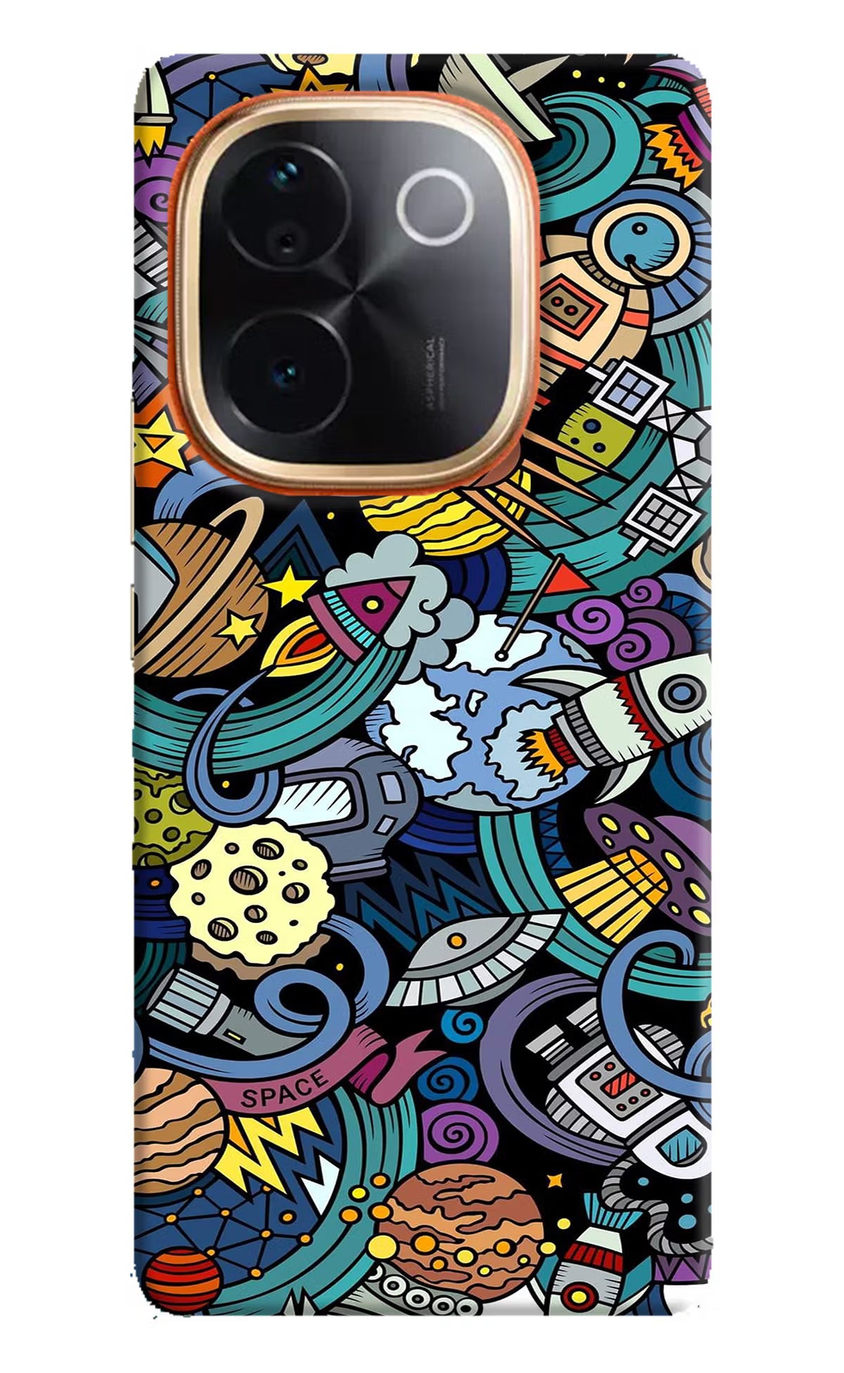 Space Abstract Vivo T3 Pro 5G Hard Case Back Cover by Casekaro