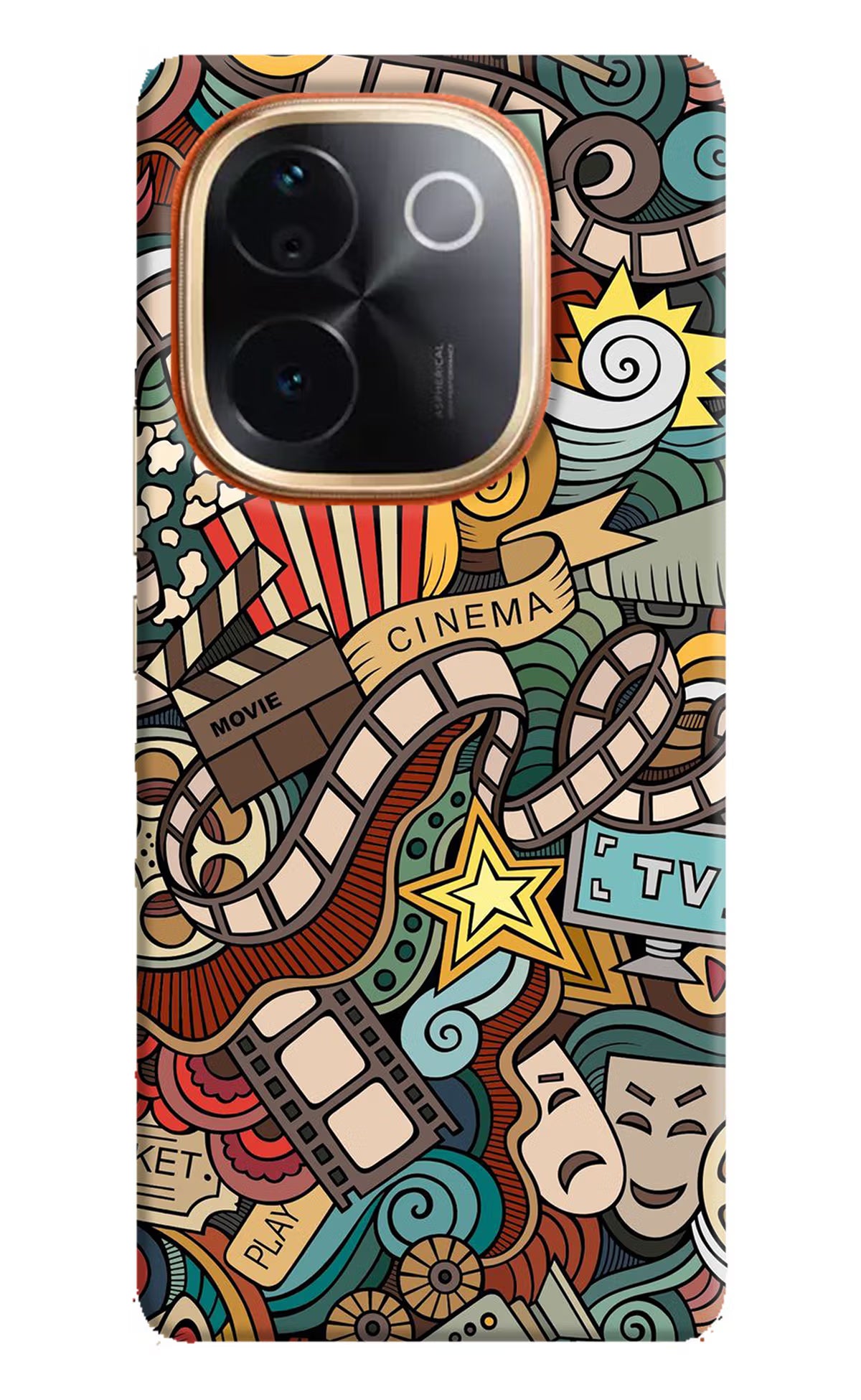 Cinema Abstract Vivo T3 Pro 5G Hard Case Back Cover by Casekaro