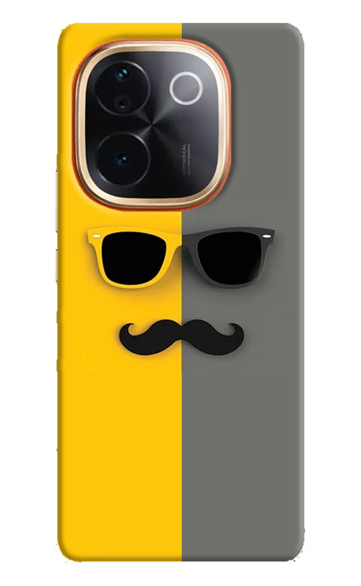 Sunglasses with Mustache Vivo T3 Pro 5G Hard Case Back Cover by Casekaro