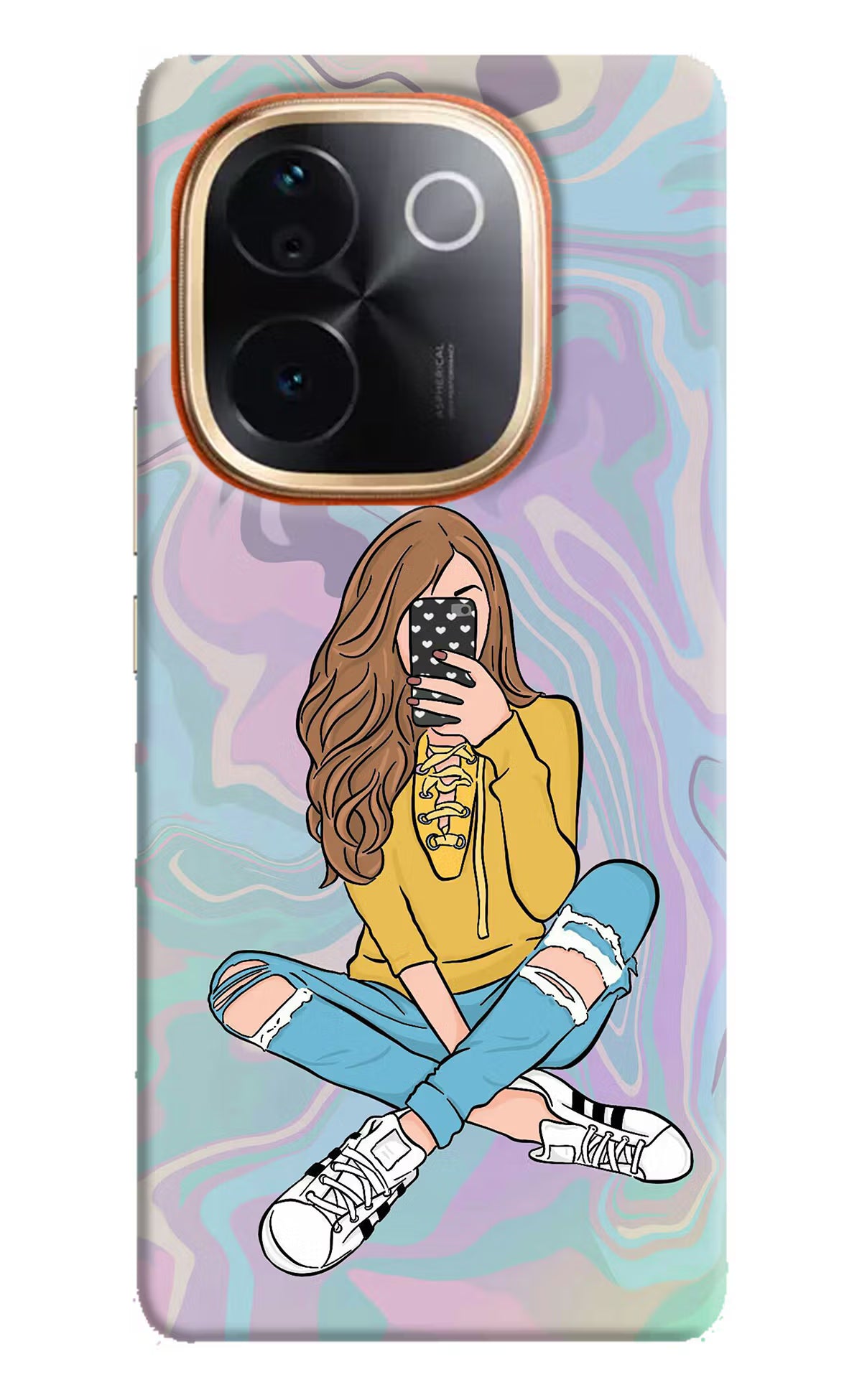 Selfie Girl Vivo T3 Pro 5G Hard Case Back Cover by Casekaro