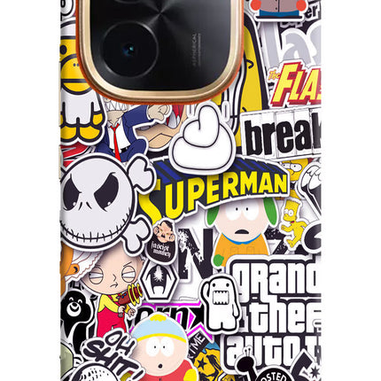 Sticker Bomb Vivo T3 Pro 5G Hard Case Back Cover by Casekaro