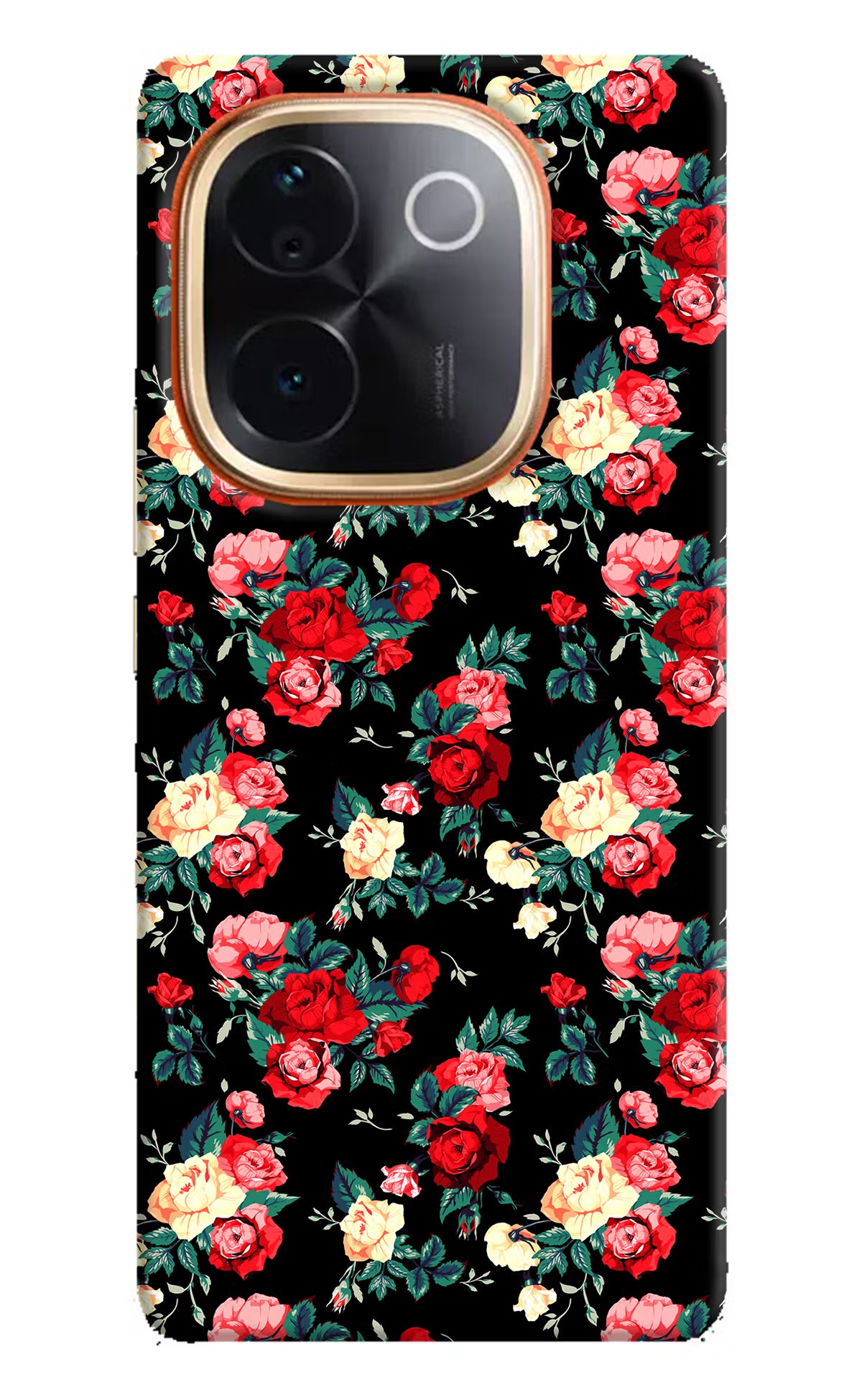 Rose Pattern Vivo T3 Pro 5G Hard Case Back Cover by Casekaro