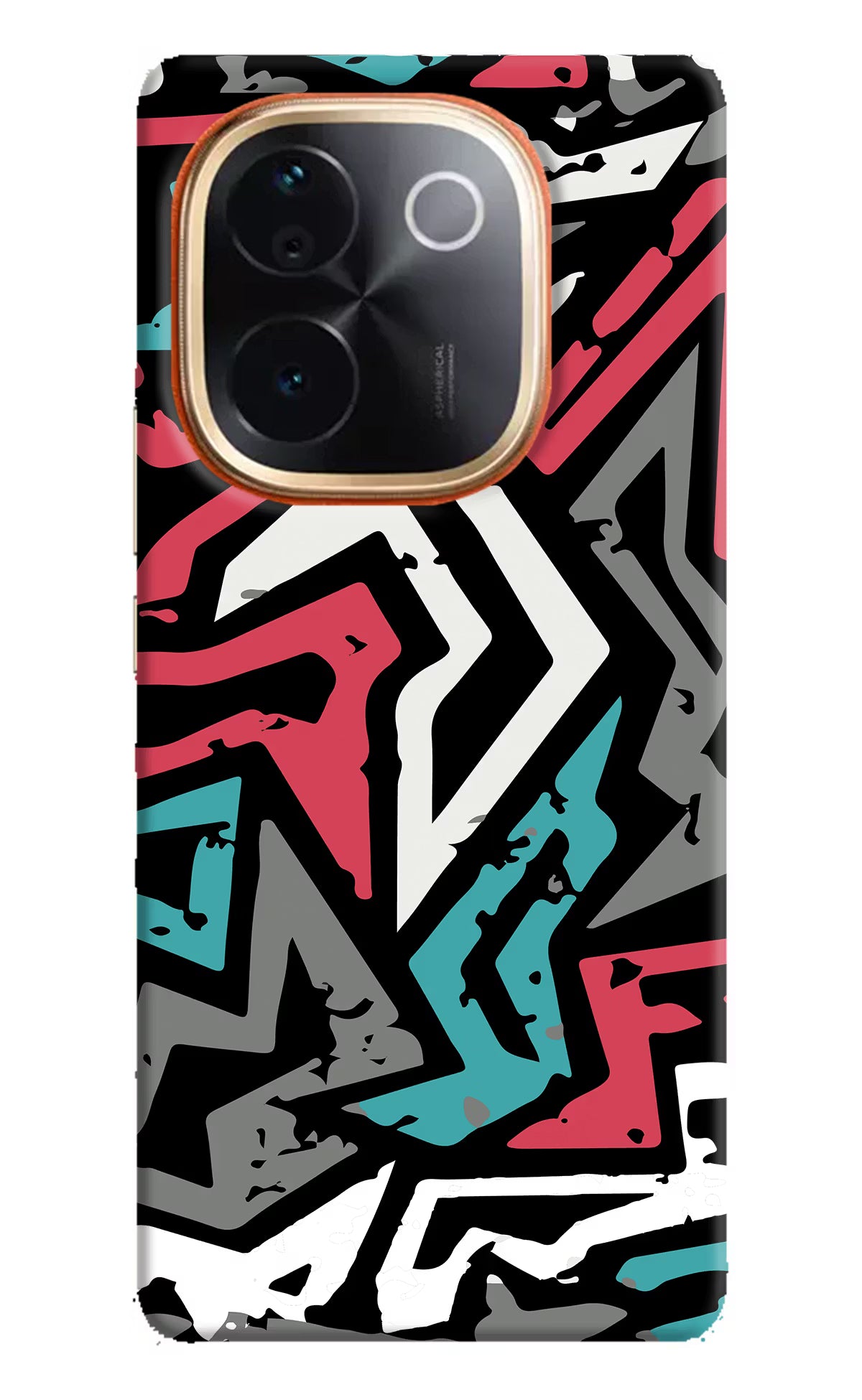 Geometric Graffiti Vivo T3 Pro 5G Hard Case Back Cover by Casekaro
