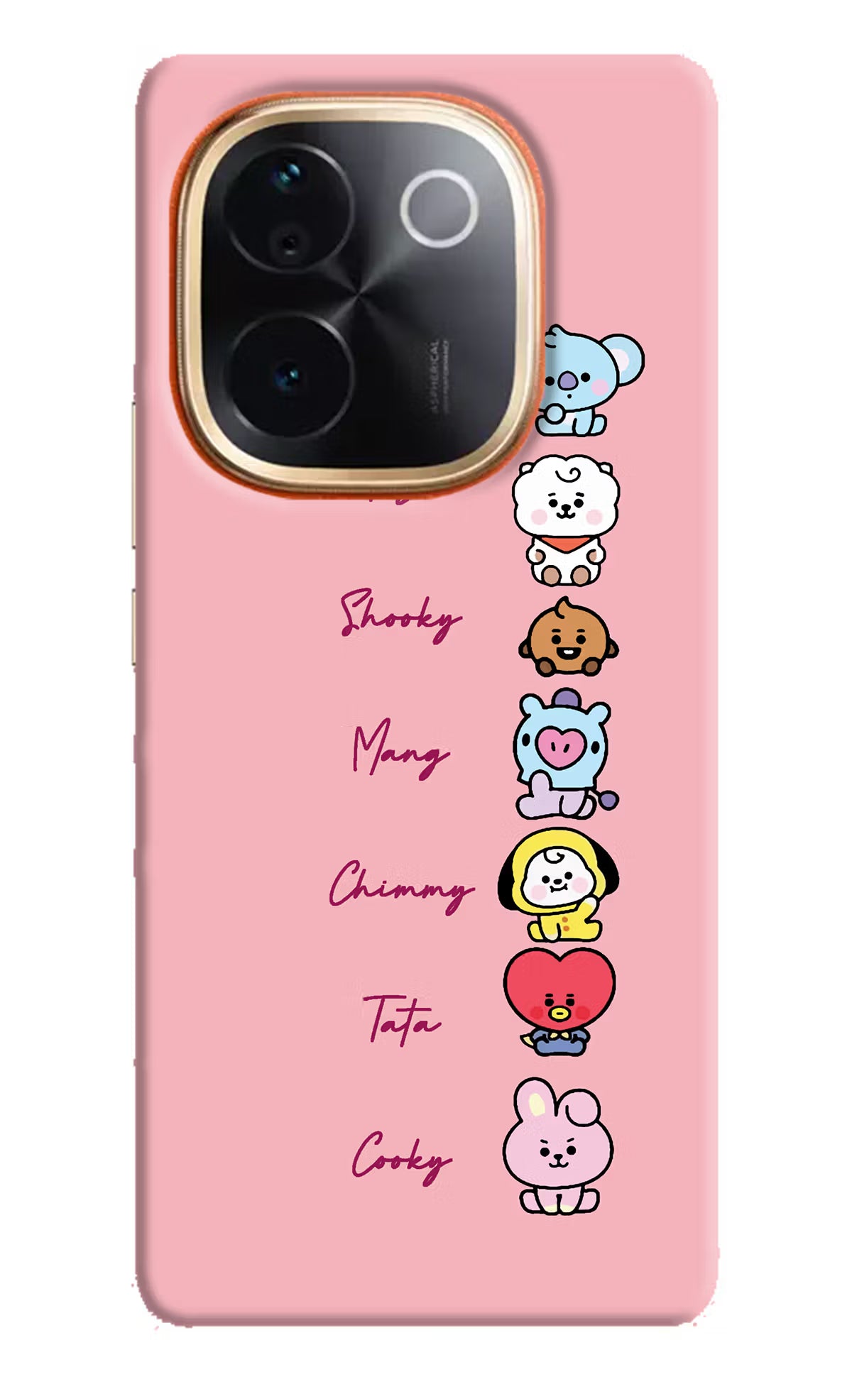 BTS names Vivo T3 Pro 5G Hard Case Back Cover by Casekaro