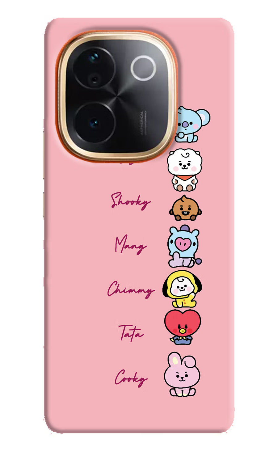 BTS names Vivo T3 Pro 5G Back Cover, Hard case