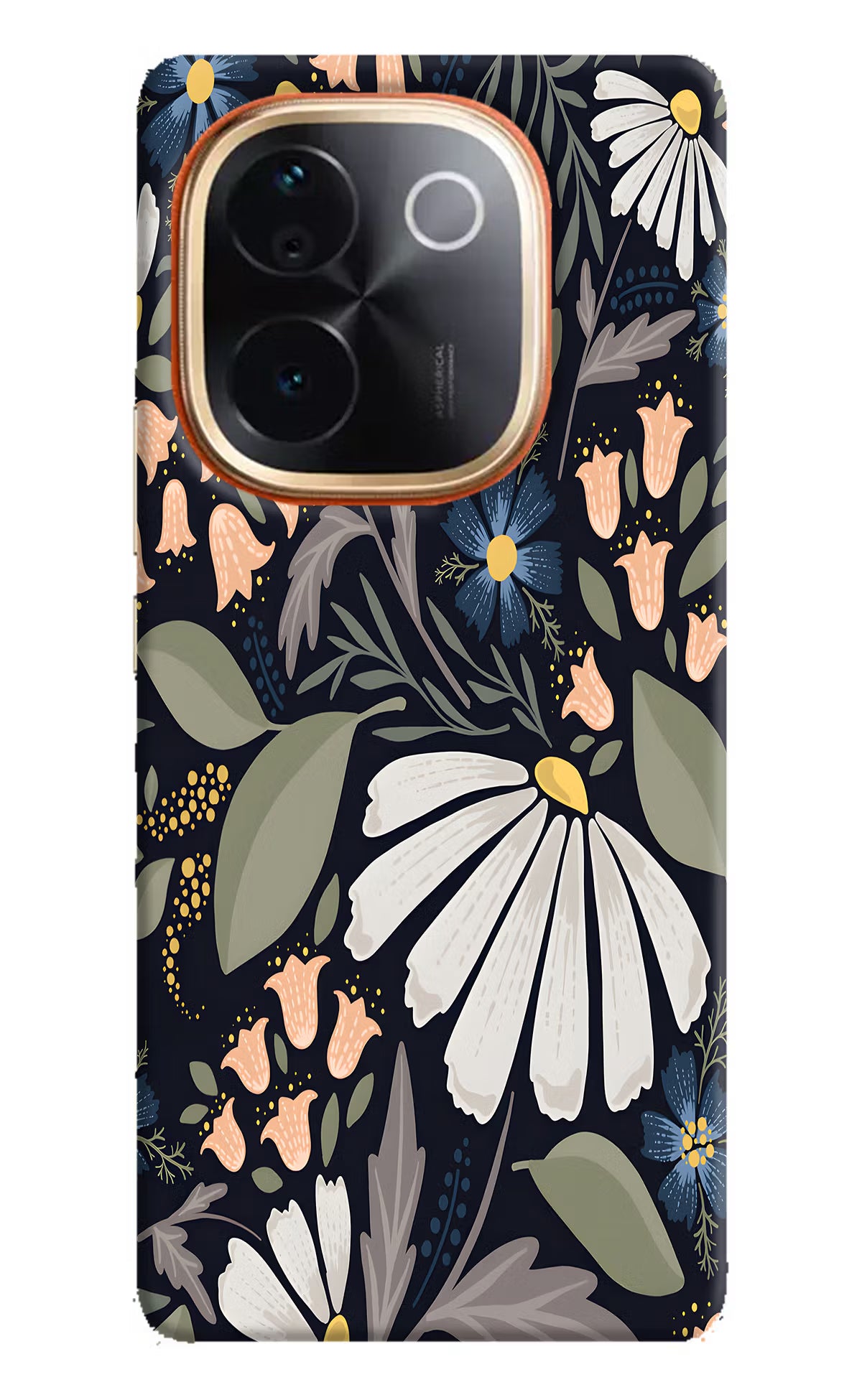 Flowers Art Vivo T3 Pro 5G Hard Case Back Cover by Casekaro
