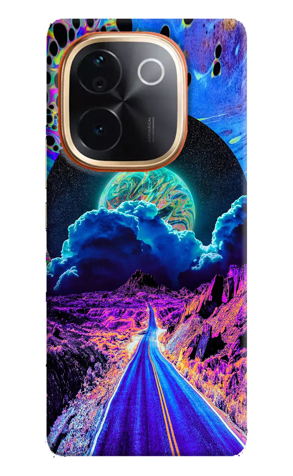 Psychedelic Painting Vivo T3 Pro 5G Hard Case Back Cover by Casekaro