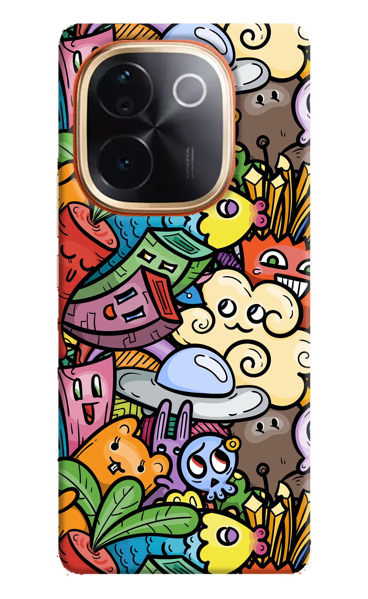 Veggie Doodle Vivo T3 Pro 5G Hard Case Back Cover by Casekaro