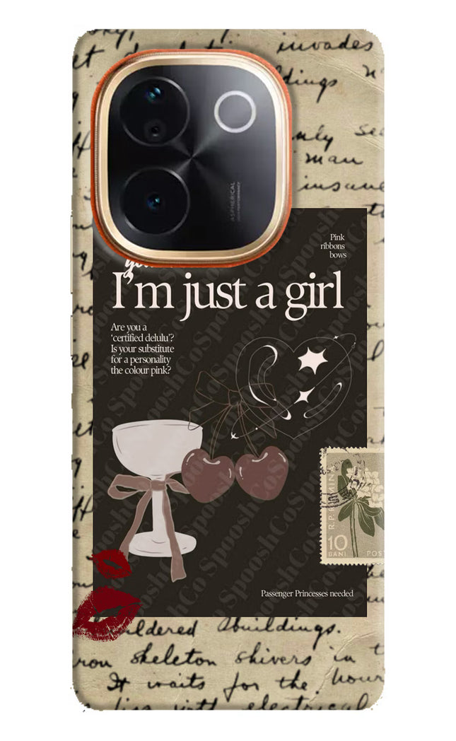 I am just a girl Vivo T3 Pro 5G Hard Case Back Cover by Casekaro