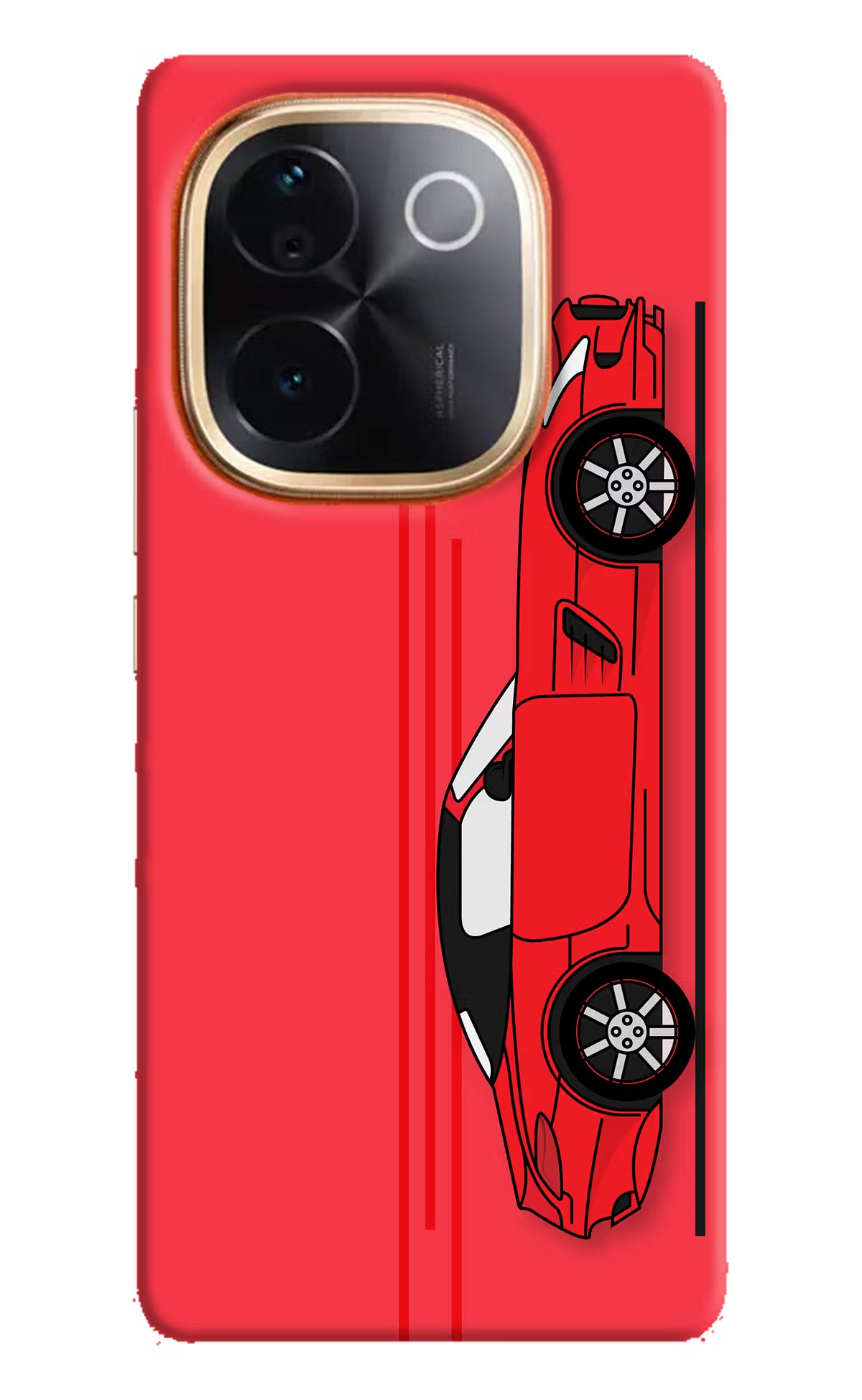 Red Velocity Vivo T3 Pro 5G Hard Case Back Cover by Casekaro