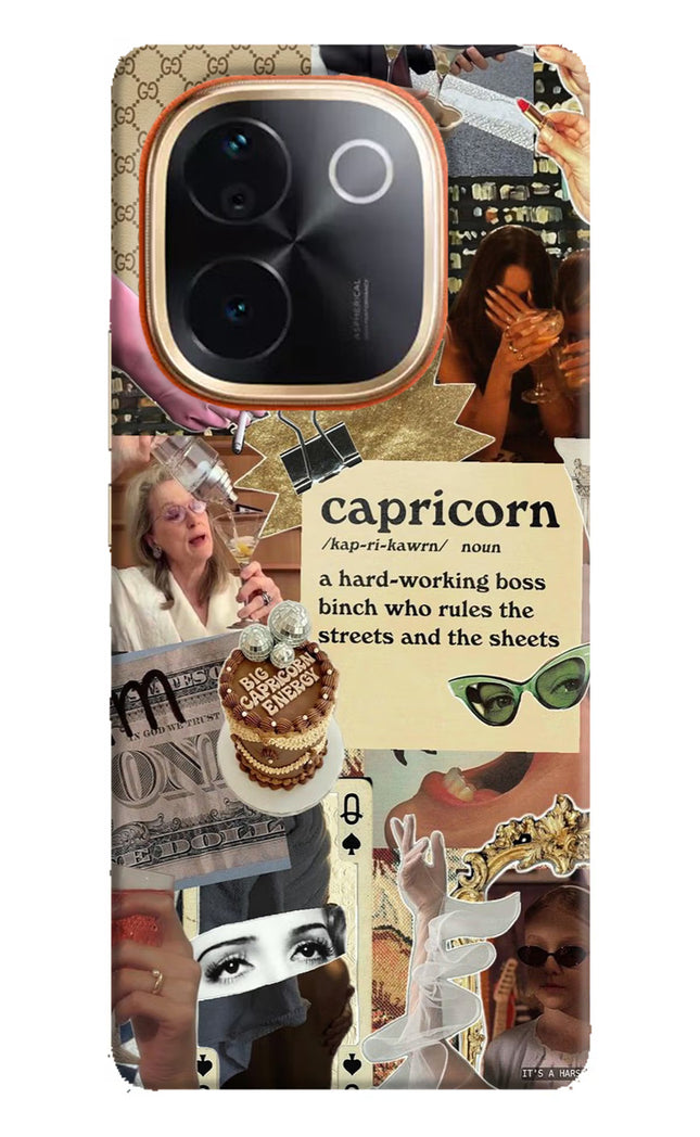Capricorn Zodiac Vivo T3 Pro 5G Hard Case Back Cover by Casekaro