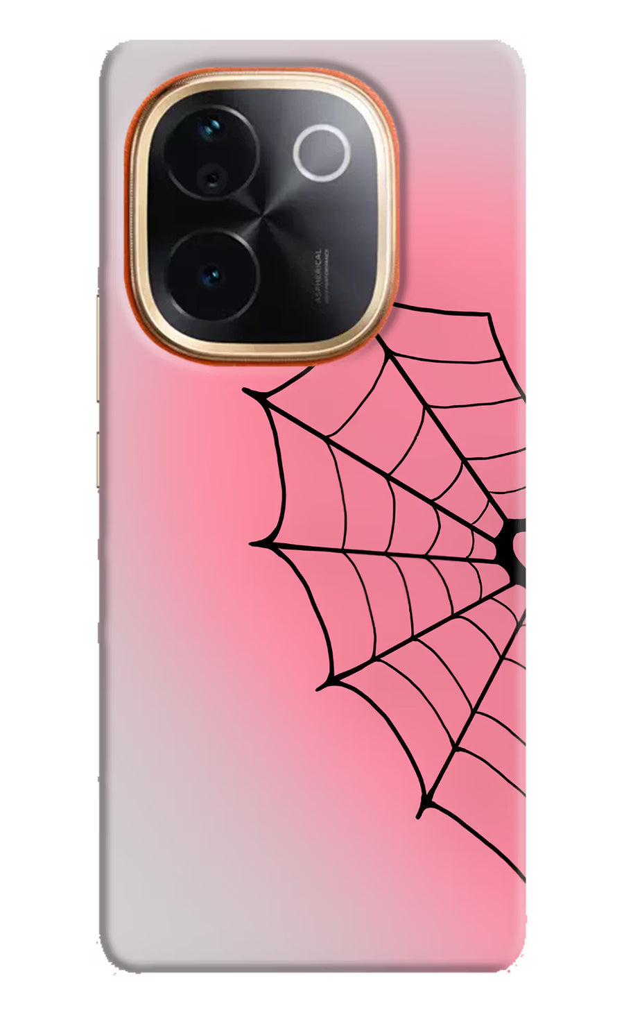 Pink Web Vivo T3 Pro 5G Back Cover, Hard case