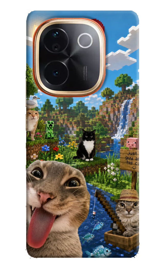 Minecraft Cat Chaos Vivo T3 Pro 5G Hard Case Back Cover by Casekaro