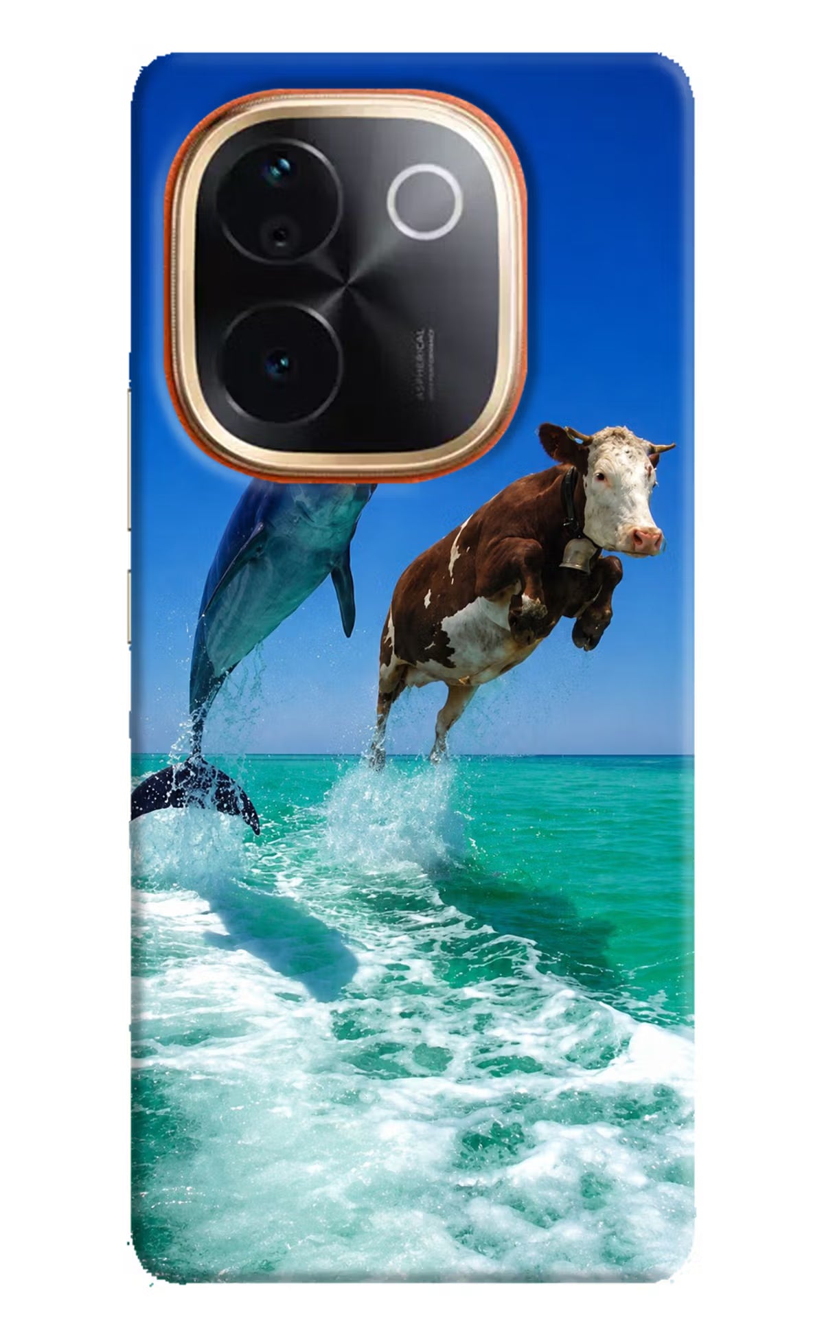 Dolphin vs Cow Vivo T3 Pro 5G Back Cover