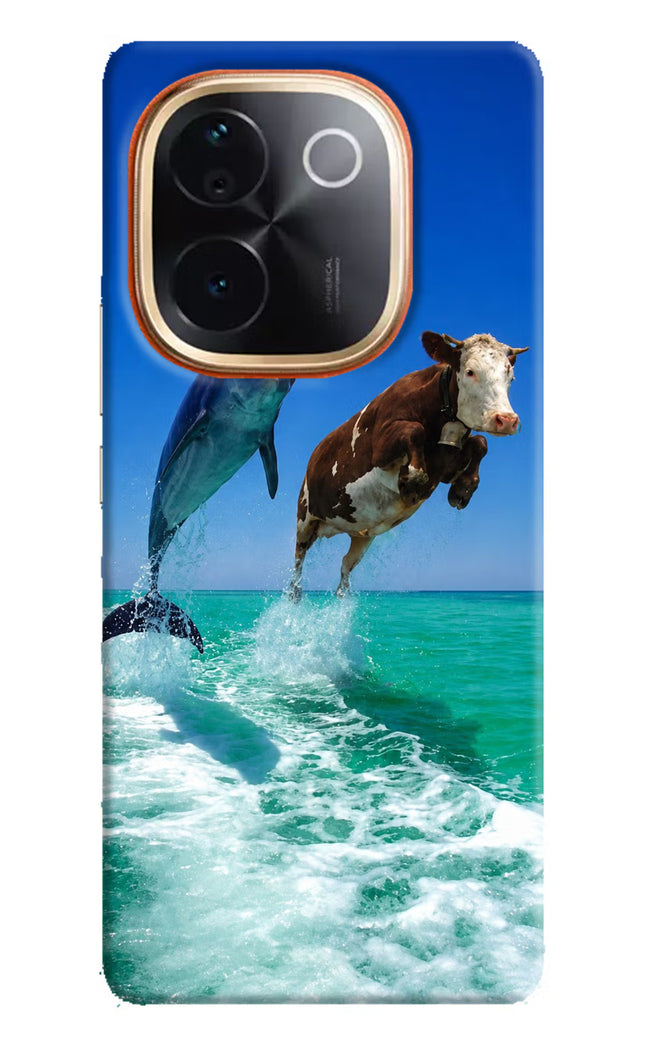 Dolphin vs Cow Vivo T3 Pro 5G Hard Case Back Cover by Casekaro