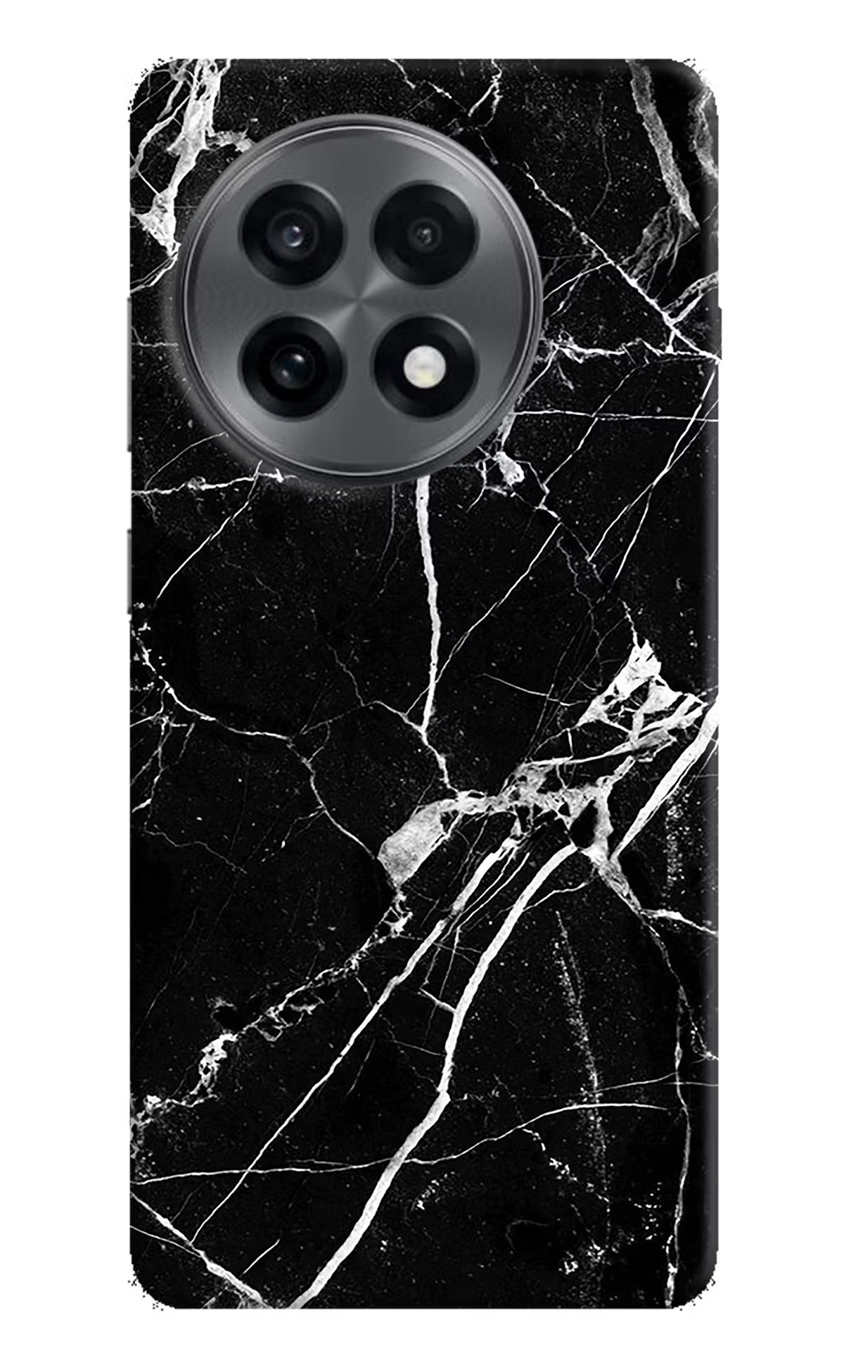 Black Marble Pattern OnePlus 13R Hard Case Back Cover by Casekaro