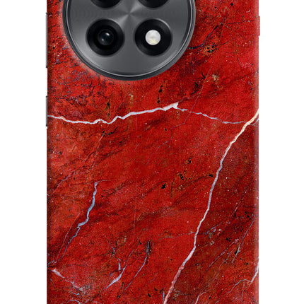 Red Marble Design OnePlus 13R Hard Case Back Cover by Casekaro