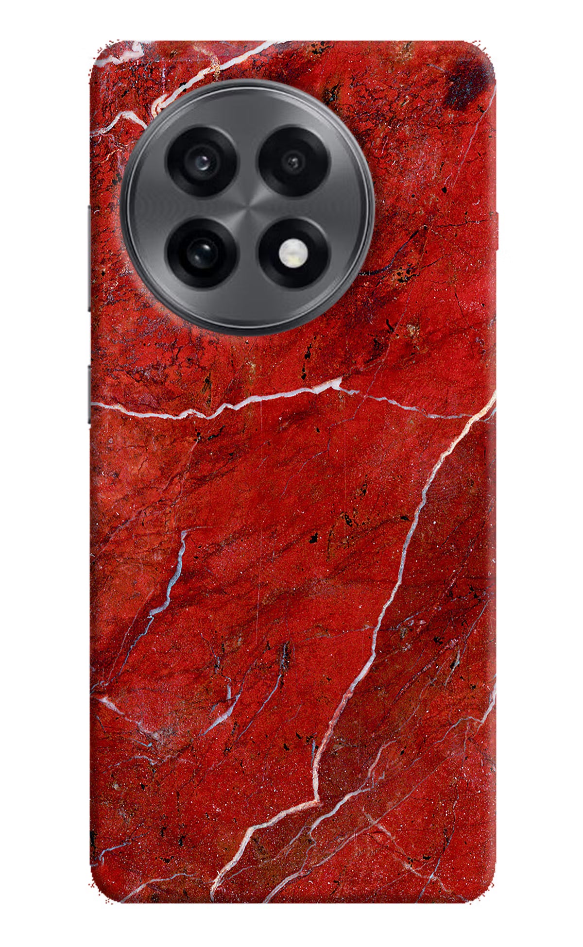 Red Marble Design OnePlus 13R Hard Case Back Cover by Casekaro