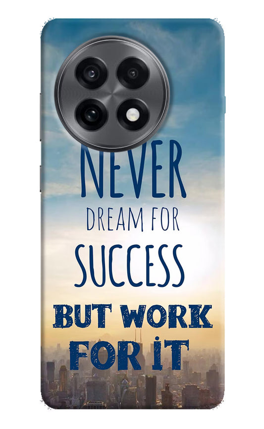 Never Dream For Success But Work For It OnePlus 13R Hard Case Back Cover by Casekaro